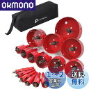 ライフパレット バイメタル ホールソー ホルソー セット 穴あけ 切削 木工 工具 工具ケース付き (16, 16 19 20 22 24 28 30 35 4...
