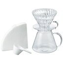 HARIO(ハリオ) V60 ガラスブリューイングキット Glass Brewing Kit 実用容量600ml サーバー 1~4杯用 透明 日本製 プレゼント...