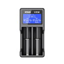 XTAR VC2 リチウム充電器 電池充電器 3.6V/3.7Vリチウムイオン電池 10400〜26650 バッテリー活性化機能 Li-ion 過放電解除機能 ...