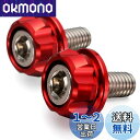 【送料無料】デイトナ(Daytona) PREMIUM ZONE(プレミアムゾーン) バイク用 ナンバープレート ボルト M6×15mm ホルダーセット 2個入り レッド 91945