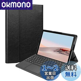Fintie Microsoft Surface Go 4 / 3 / 2 / 1 2023/2021/2020/2018 10インチ ケース PUレザー 薄型 軽量 スタンド機能 マルチ視角 ペンホルダー付き スタンドカバー(ブラック)