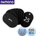 オープン工業 番号札 小判札 荷札 整理券 小 黒 25枚 1-25番 セット BF-70-BK