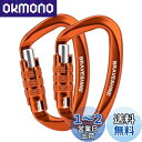 カラビナ 12KN オートロック式 BRAVESHINE 耐荷重1200kg ロックカラビナ Dリング 軽量 ハンモック タープ キャンプ用 荷物のフック 犬の...