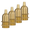 FSliving 4個入り E17ライトソケット 真鍮 E17電球ソケット レトロソケット ランプホルダー 電球ホルダー ペンダントライト 耐高温 エジソン電球...