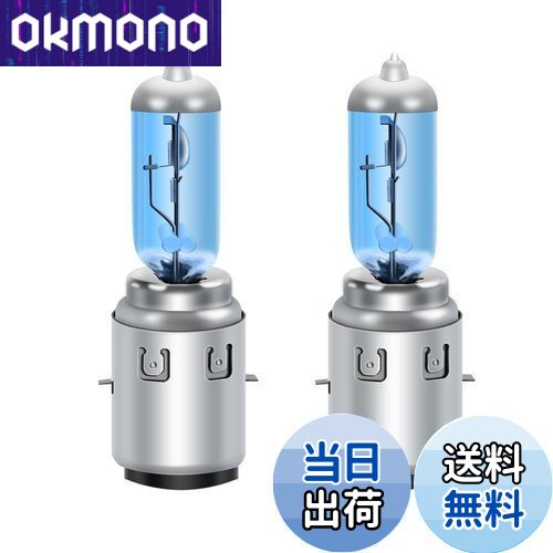 【送料無料】RCP BA20D S1/S2汎用 ハロゲンバルブ 35W 12V 5000K バイク用 純正交換 2個入 (BA20D)