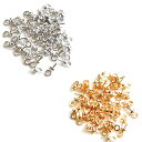 【BEAUTY PLAYER】ヒートンキャップ 挿入ヒートン 3*6mm ゴールド*50個+シルバー*50個 uvレジン アクセサリー パーツ 金具 ハンドメイ...