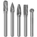Wolfride リューター ビット 超硬 ドリルビット 6mm軸 刃幅8mm ロータリーカッター 良質のタングステン鋼でゴリゴリ削れる超硬カッター 木工 研磨 研削 超硬バー スタンドアロン包装 5本入り