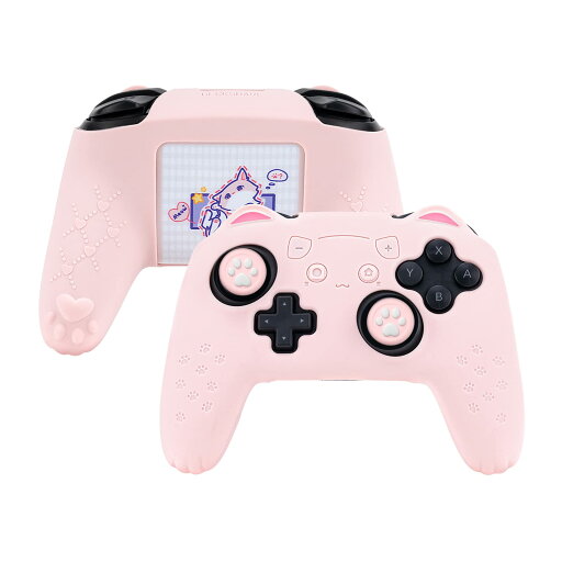 GeekShare NS Proコントローラーカバー シリコン製 ソフト スキンケース Switch Proコントローラー対応 NS Proコントローラーカバーとシール付け 保護カバー 保護ケース 耐衝撃 簡単装着 滑り止め ほこり防止 NS Pro保護カバー(ピンク猫耳) GeekShare NS Proコントローラーカバー シリコン製 ソフト スキンケース Switch Proコントローラー対応 NS Proコントローラーカバーとシール付け 保護カバー 保護ケース 耐衝撃 簡単装着 滑り止め ほこり防止 NS Pro保護カバー(ピンク猫耳)
