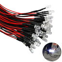 ジオラマ電飾に チップ LED 5mm 20本入り 小型 電球 配線付き 3-12V用 抵抗付属汎用 DIY 電車模型 建物模型 カラーライト 広告ライト デジ...