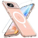 Google Pixel8 ケース 【ガラスフィルム付き・MagSafe対応】 OWKEY Pixel 8 スマホケース 透明 黄ばみなし 薄型 軽量 マグネッ...