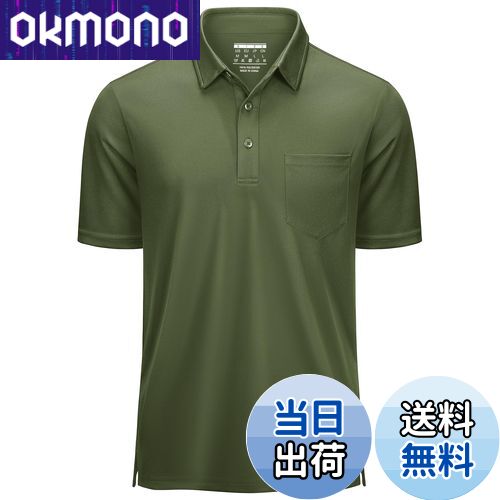 【送料無料】[KEFITEVD] ポロシャツ メンズ 半袖 速乾tシャツ 夏用 作業着 ポリエステルシャツ ポケッ..