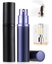 UULANFA アトマイザー 香水【底部充填・5ml・携帯用アトマイザー】詰め替え簡単 漏れない 持ち運び便利 コンパクトデザイン 香水の容器 アルミ製 小分けボトル 旅行 デート 仕事 男女兼用 香水瓶対応 (PT-ブルー01)