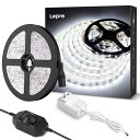 【送料無料】Lepro テープライト ledテープ 10m 昼光色 6000k 無段階調光 ストリップライト 薄型 両面テープ 切断可能 SMD2835 600...