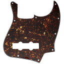 【送料無料】Musiclily 10穴 JBジャズベースピックガード4弦Fender USA/Mexico製Standard Jazz Bass用、4P鼈甲柄