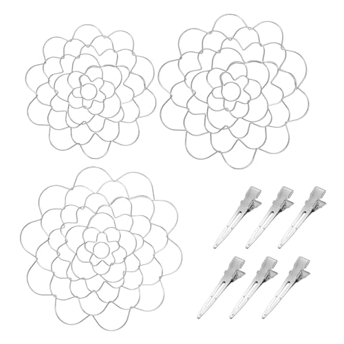 【送料無料】PATIKIL 4/5/6" 花器フタ 6つ クリップ付き 3個セット ステンレス製 フラワーアレンジメン..