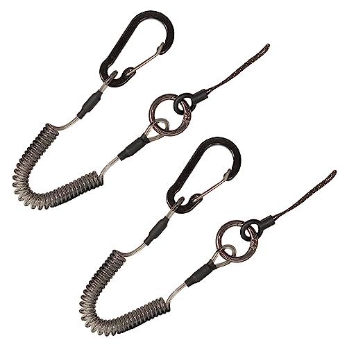 【送料無料】JOLIRSBOX カールコードストラップ ステンレスワイヤ 強力 コイルストラップ 伸びる カラビナ スマホ 携帯 定期 落下・盗難・紛失防止 (2個セット)