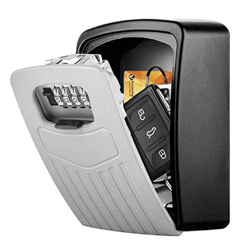 【送料無料】大容量キーボックス・C-Timvasion 金庫 4桁暗証番号ダイヤル式 キー収納 鍵の保管ボックス、 印鑑や鍵の保管 受け渡し 防犯 盗難防止 壁掛け鍵収納ボックス、住宅展示場・工事現場・マンション・会社・倉庫などに適用「日本語説明書」
