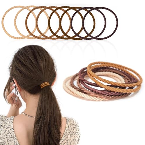 【送料無料】Fuyunohi ヘアゴム 8本セット 髪ゴム 髪留め 輪ゴム 細い 跡がつかないヘアゴム ヘアゴム ..