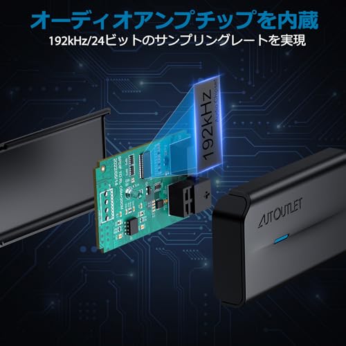 【送料無料】AUTOUTLET 192 kHzデジタルアナログ 音声変換器 1M 3.5mmオーディオケーブル付き 光デジタル to 3.5mm アナログ オーディオ アダプター 音量調整でき DACコンバーター (HDTV、ヘッドフォン、ゲーム コンソール用) USBケーブル付属 okmono-10109756 OKmono サンプル画像2