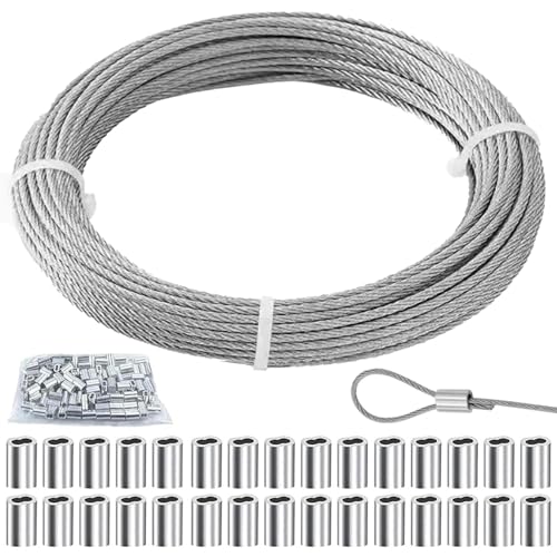 【送料無料】ステンレス ワイヤーロープ ワイヤー テント 物干しロープ 地震対策 台風対策 牽引 固定 防錆性 落下防止 林業 DIY フェンス
