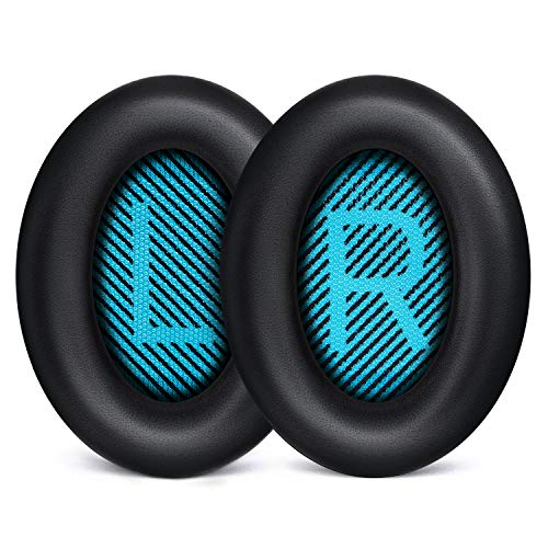 【送料無料】QC35 イヤーパッド交換用 Bose QuietComfort 35 & 35iiに対応 ヘッドフォンに適用 ヘッドホンパッド 遮音 ソフトレザー ヘッドホン 耳パッド メモリーフォーム (ブラック) ………