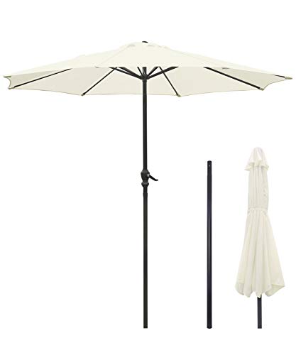 【送料無料】パラソル ガーデンパラソル 270cm uvカット 撥水 鉄製 ハンドル開閉 ビーチパラソル ガーデニング 庭 テラス アウトドア ビーチ キャンプ 日傘 折りたたみ 日よけ