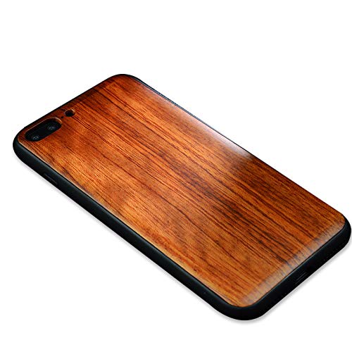 【送料無料】MQman iPhoneSE 第2世代 iPhone7 iPhone8 iPhone7plus iPhone8plus ケース 木製カバー ローズウッド素材 原木 エンボス加工 天然木カバー 耐衝撃ソフトフレーム