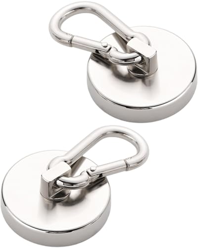 【送料無料】harukita マグネットフック カラビナ 登山フックマグネット 磁石付き 金属製 ネオジム磁石..