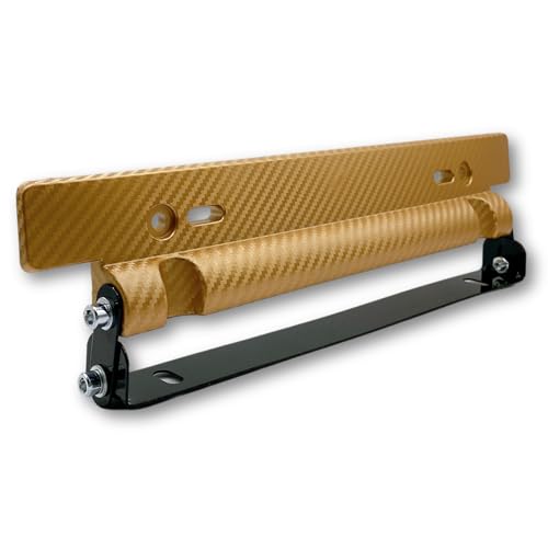 【送料無料】[HYmish]ナンバープレート ステー フレーム ホルダー 角度調整 汎用 カーボン調 ...