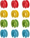 【送料無料】harukita ハンガーストッパー 洗濯竿 ストッパー ハンガーキャッチ 物干し竿ストッパー シリコン製 洗濯物 防風フック 固定 滑り止め 4色 12個入り