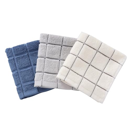 【送料無料】Alutaio ハンカチ タオル ハンドタオル 3枚セット 約25×25cm ホネイビー・グレー・ベージュ コットン100% ふわふわ 柔らかい タ...