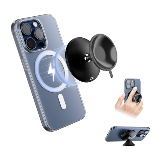 【送料無料】JJC 吸盤式 スマホグリップ+スマホホルダー Magsafe対応 マグネット式 360 ...