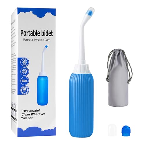 【送料無料】ZHEJIA 携帯ビデ 大容量 500ml おしり洗浄 ノズル2本 シャワートイレ 携帯温水洗浄器 高水..