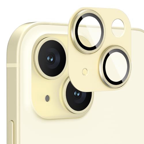 【送料無料】Podick レンズカバー iPhone 15 /15 Plus用 カメラフィルム アルミ合金製 9H強化ガラス 傷..