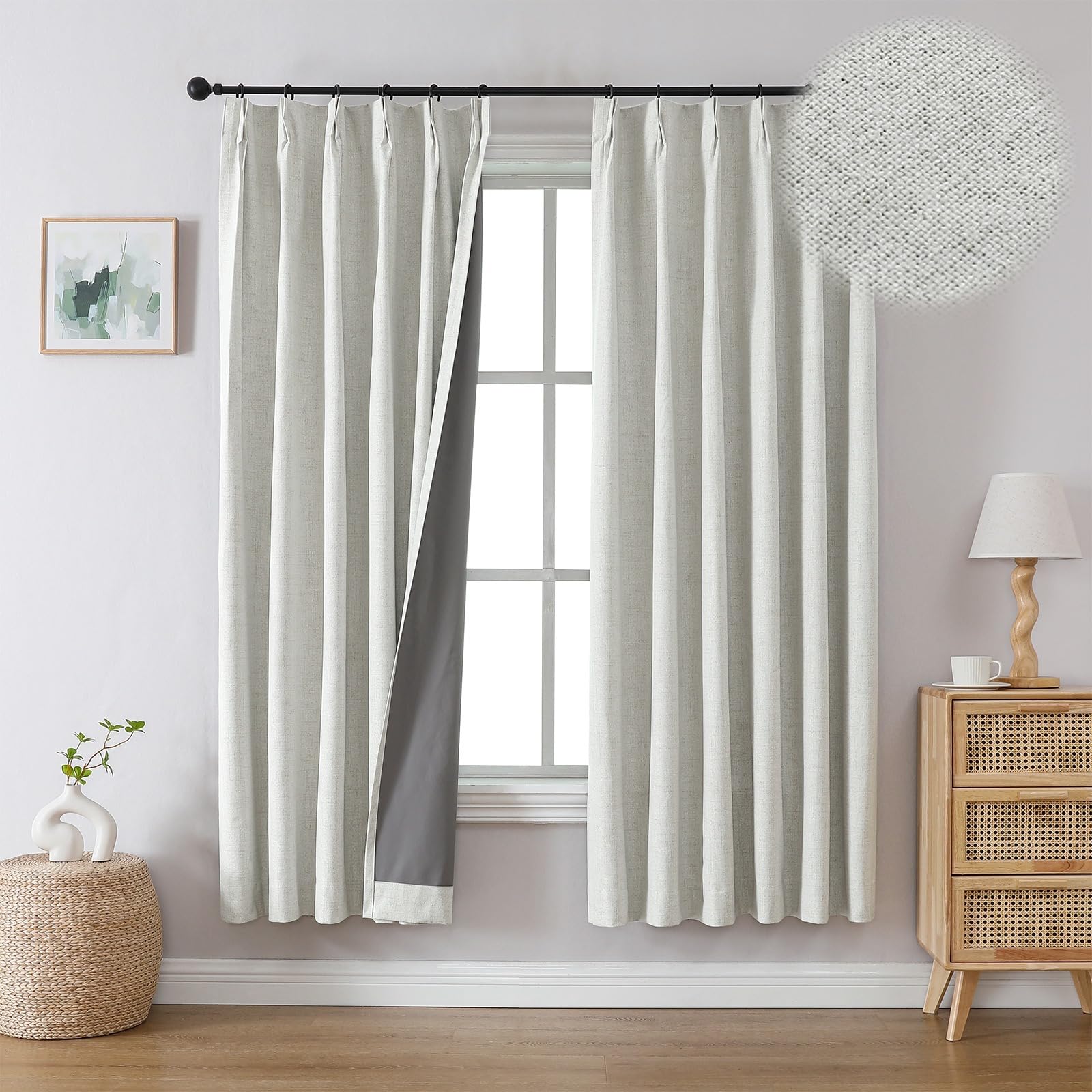 【送料無料】Joydeco 遮光カーテン 2枚セット 99.9%以上遮光 遮光カーテン 厚手 断熱 防寒 防音 昼夜目..