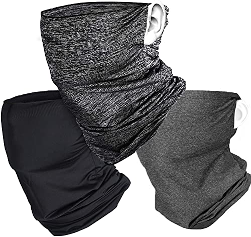 【送料無料】[ALUBES] フェイスカバー 【3枚入りUPF50+・冷感・吸汗速乾】 フェイスガード ネックガード ネックカバー 耳掛け式 脱ぎ防止 冷感 夏 紫外線対策 UVカット 吸汗速乾 日よけ 日焼け防止 男女兼用