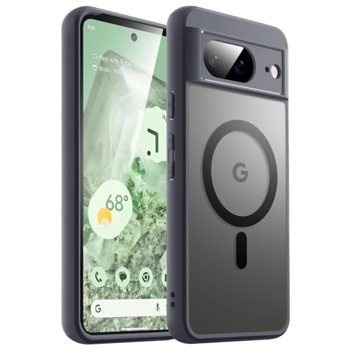 【送料無料】JETech Google Google Pixel 8 / 9用 マグネットケース MagSafe対応 半透明マットバック 耐衝撃スマホカバー