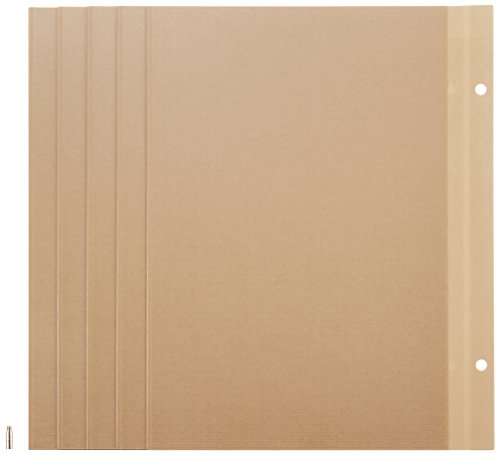 【送料無料】ナカバヤシ フリーアルバム替台紙 プラコート台紙 ビス式A4サイズ クラフト ア-A4PR-5-KR