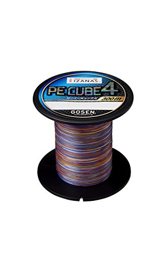【送料無料】ゴーセン(GOSEN) PE CUBE4 4本編組PEライン 高視認性5カラー 1号〜3号 300m/600m ボビン巻..