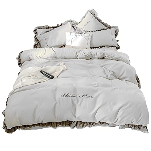 【送料無料】布団カバー シーツ 刺繍 蓮の葉 洋式・和式兼用 寝具カバーセット 掛け布団カバー ボック..