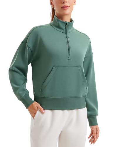 【送料無料】[CRZ YOGA] トレーナー レディース ゆったり 長袖 パーカー ハーフジップ スウェットシャ..