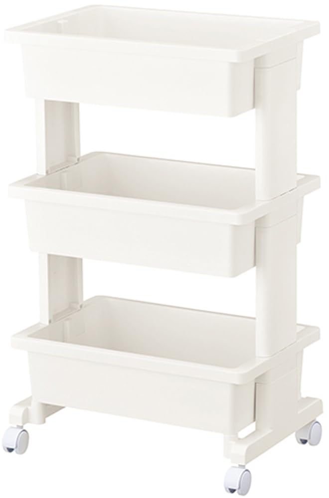 【送料無料】リセスタイル ワゴン FURNITURE_CART 色：ホワイト、サイズ：4)ボックスタイプ