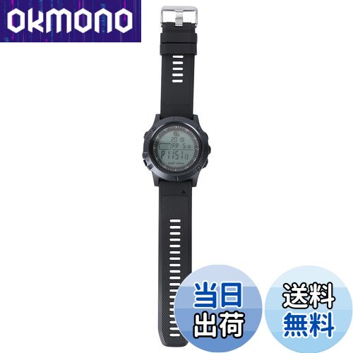 【送料無料】LIOOBO 腕時計 デジタル 多機能 スポーツウォッチ サッカー審判用腕時計 おしゃれ メンズ時計 ストップウォッチ 見やすい クロノグラフ腕時計 ブラック