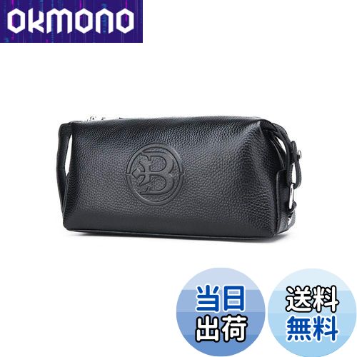 【送料無料】Whatna 2way 牛革 ミニセカンドバッグ メンズ クラッチ バッグ 本革 厚手 レザー 6枚カード収納 カジュアル フォーマル 冠婚葬祭 結婚式 バッグ紳士用 男性用 黒6611166111-黒（天然牛革）