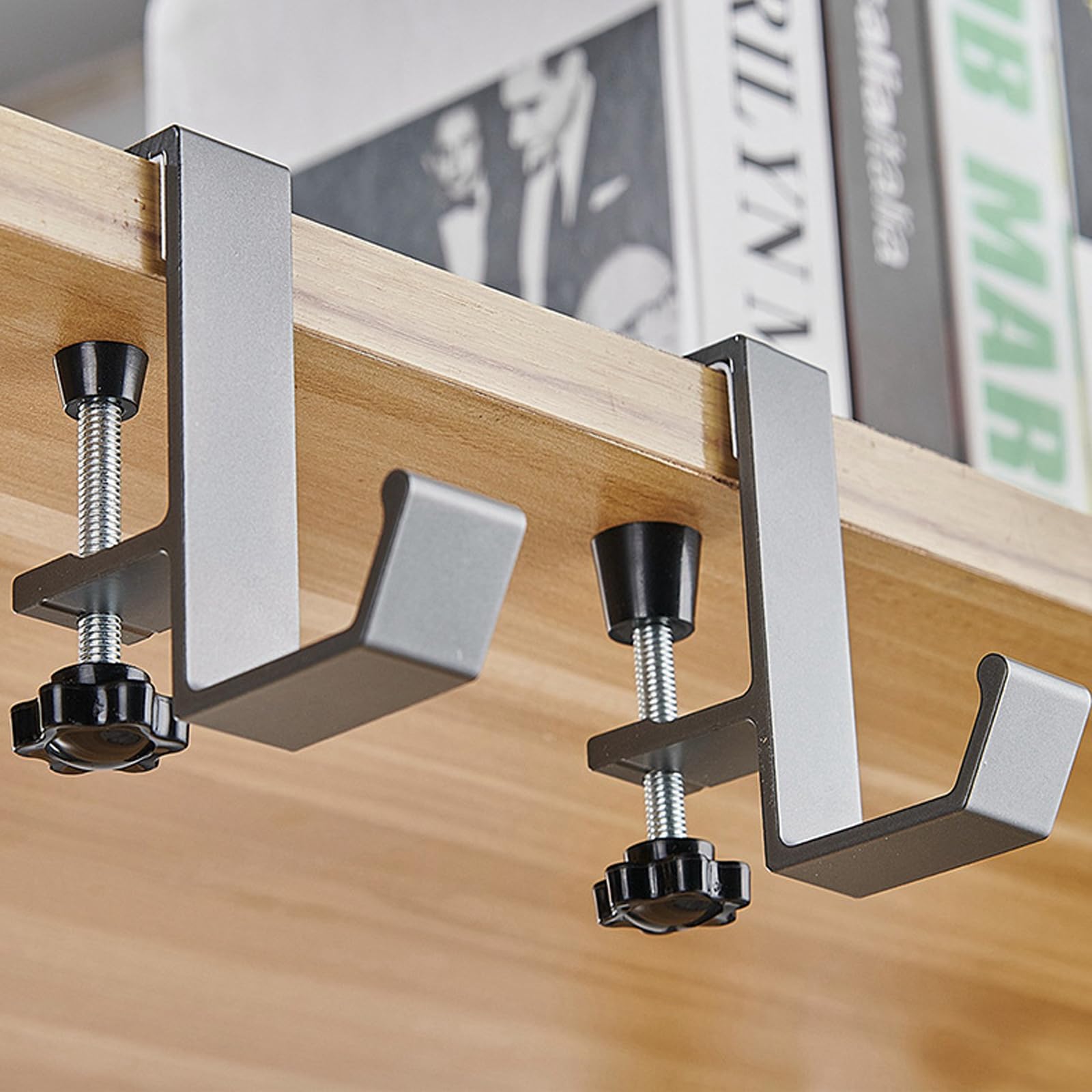 【送料無料】OptiPro ヘッドホン スタンド 2個セット ネジ式 クランプ ン掛け テーブルフッ ...