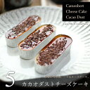 カカオダスト チーズケーキ 5個 (カマンベールチーズケーキ・5個、トッピング・5個)濃厚 ダブルトッピング アイスケーキ キャラメル スイーツ ギフト 小分け お中元 敬老の日|詳細画像