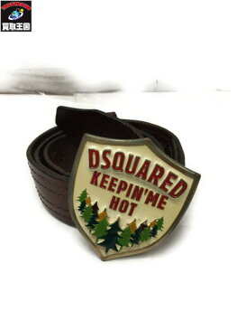 DSQUARED2 レザーベルト BROWN【中古】