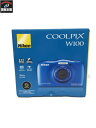 Nikon COOLPIX W100 青 ニコン　コンパクトデジタルカメラ【中古】