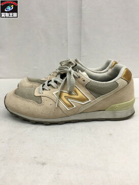 NEW BALANCE/ニューバランス/WR996CB/スエード/スニーカー/ベージュ/ゴールド/23cm【中古】[▼]