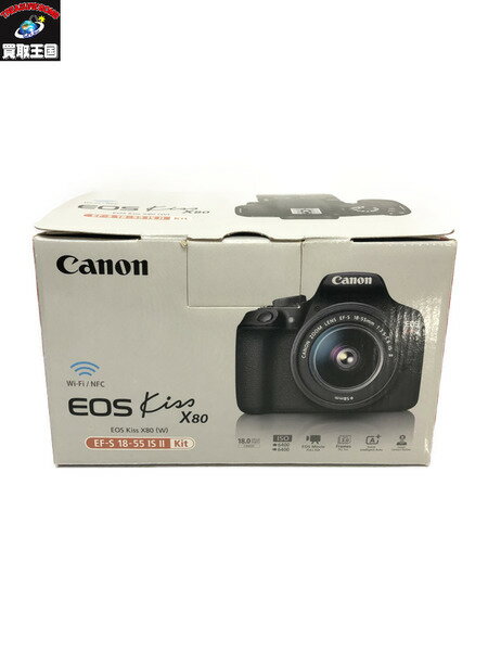 Canon 一眼レフ EOS Kiss X80 EF-S 18-55 IS II Kit 【中古】